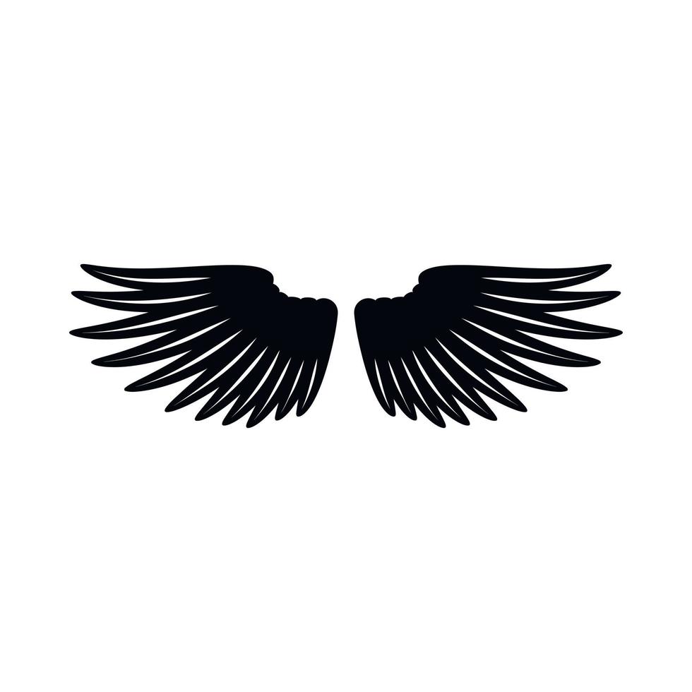 icône paire d'ailes, style simple vecteur