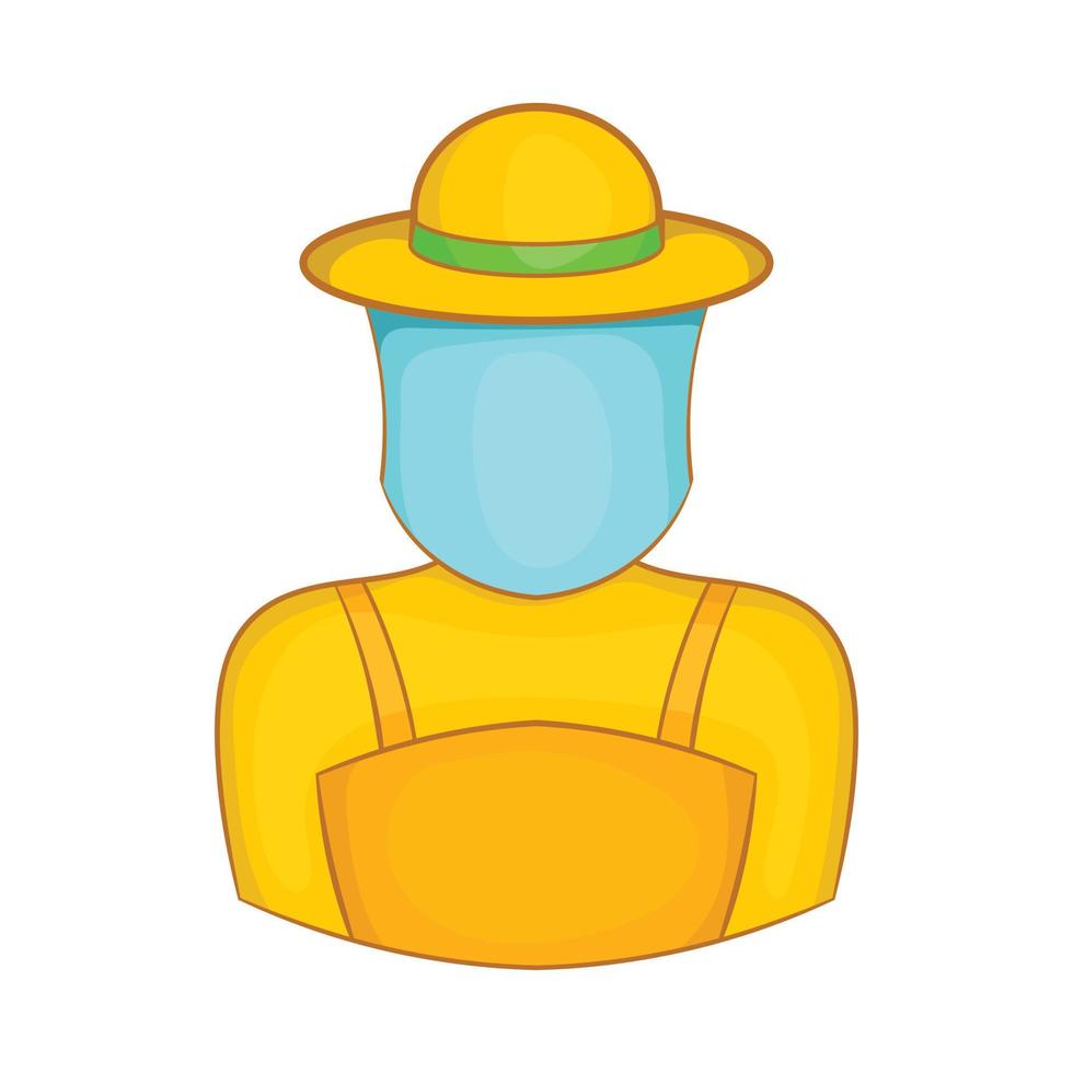 icône de l'apiculteur, style cartoon vecteur