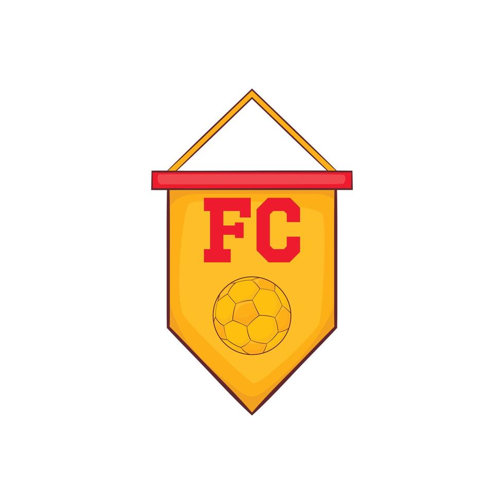 icône de l'équipe de football drapeau, style cartoon vecteur