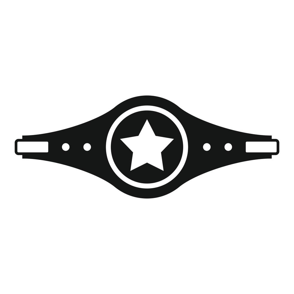 icône de ceinture de champion de boxe, style simple vecteur