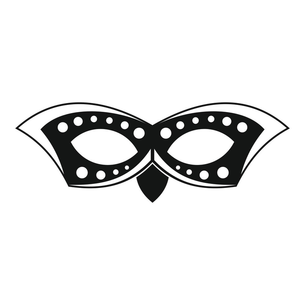 icône de masque d'événement, style simple vecteur