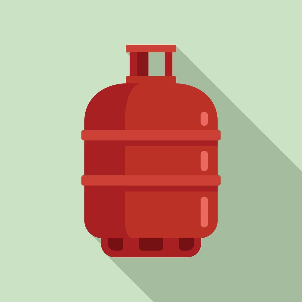 icône de bouteille de gaz butane, style plat vecteur