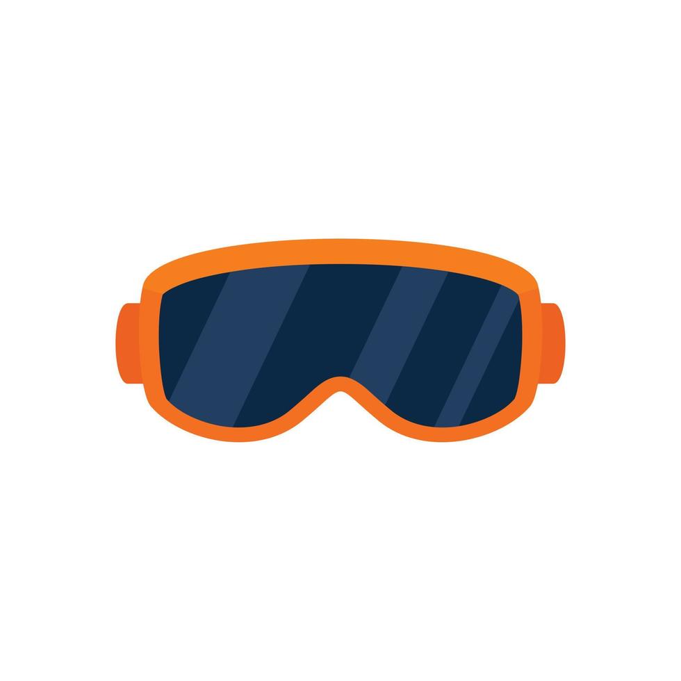 icône de lunettes de ski, style plat vecteur