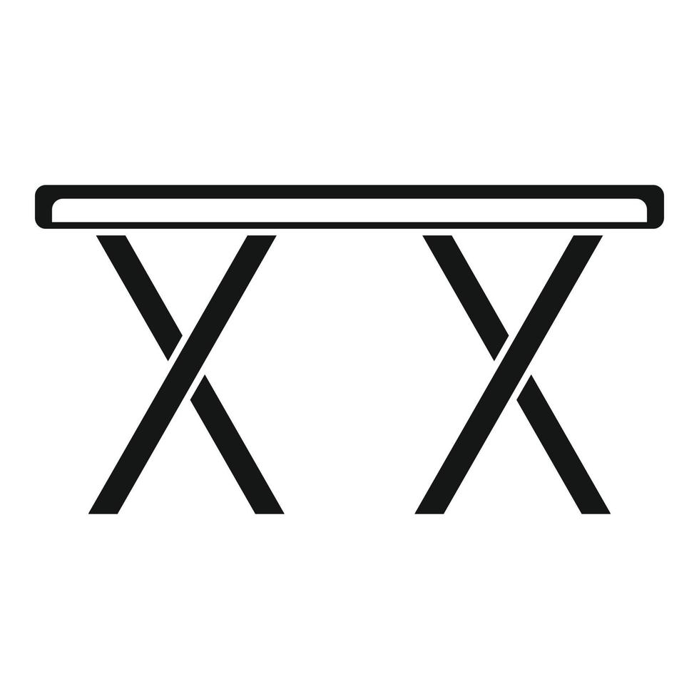 icône de table pliante en métal, style simple vecteur