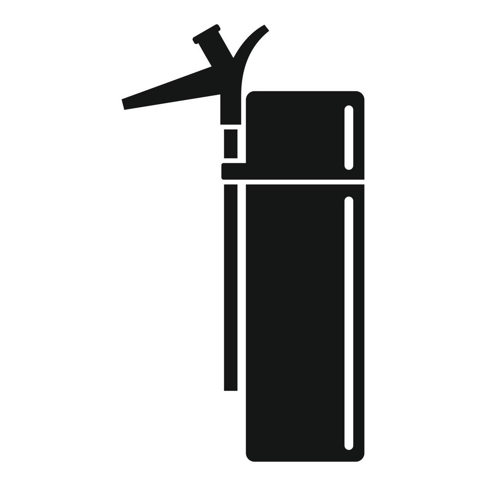 icône de mousse de polyuréthane charpentier, style simple vecteur