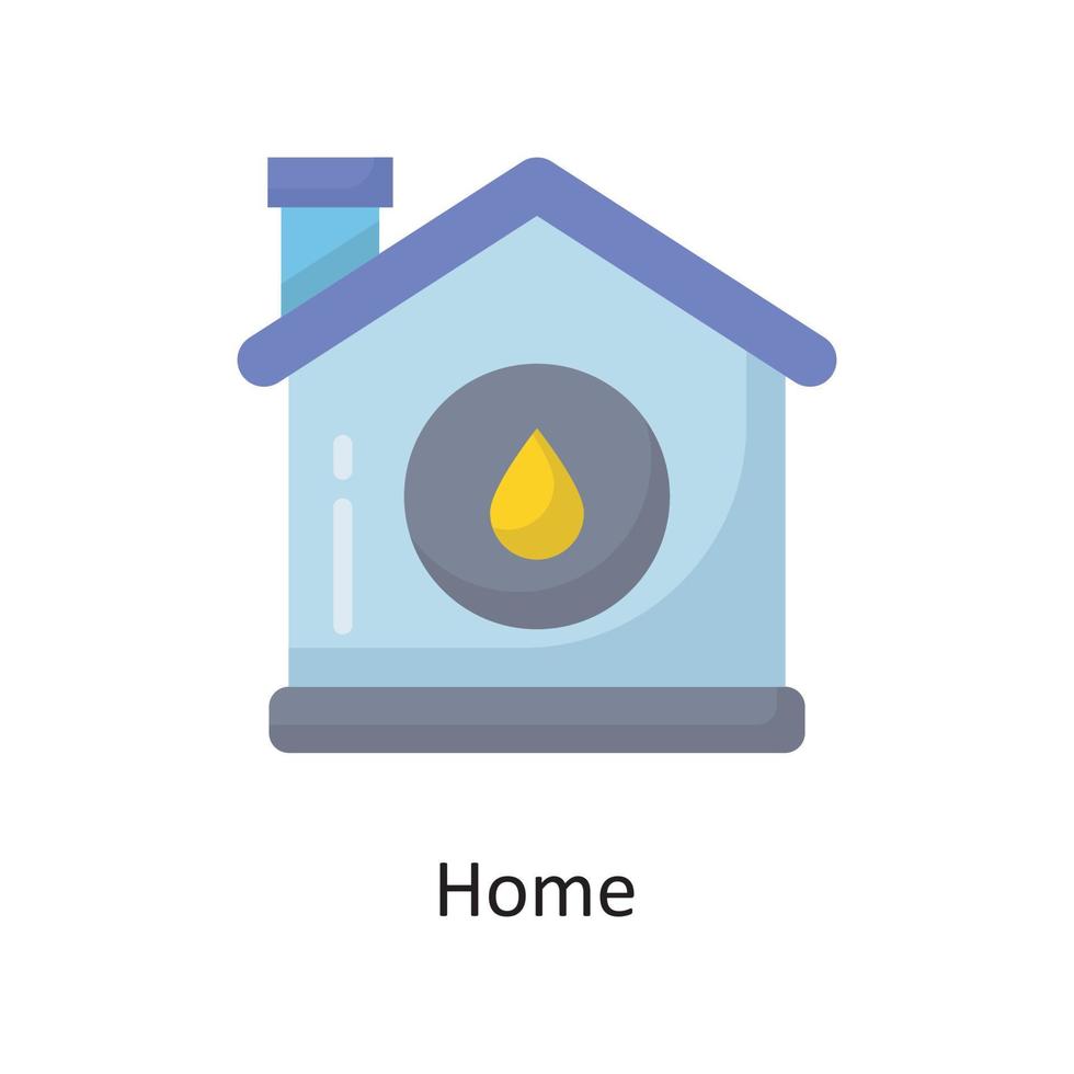 illustration de conception d'icône plate vecteur maison. symbole d'entretien ménager sur fond blanc fichier eps 10