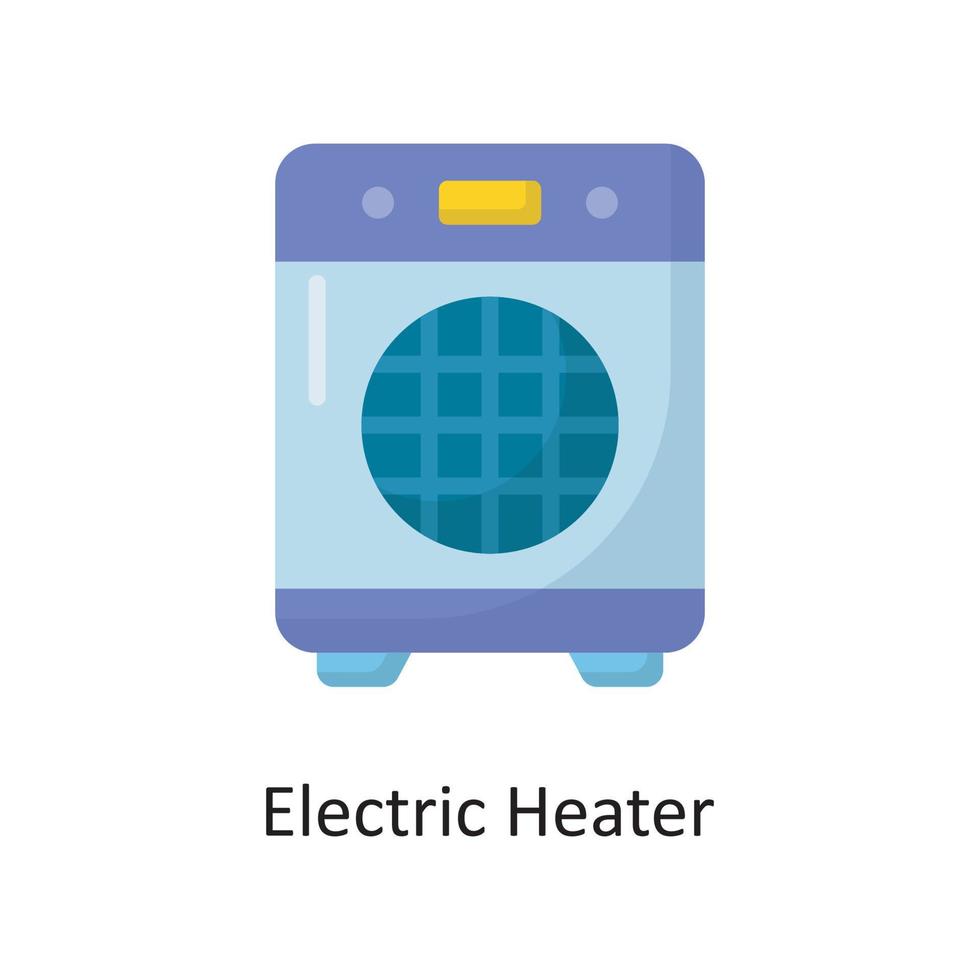 illustration de conception d'icône plate vecteur de chauffage électrique. symbole d'entretien ménager sur fond blanc fichier eps 10