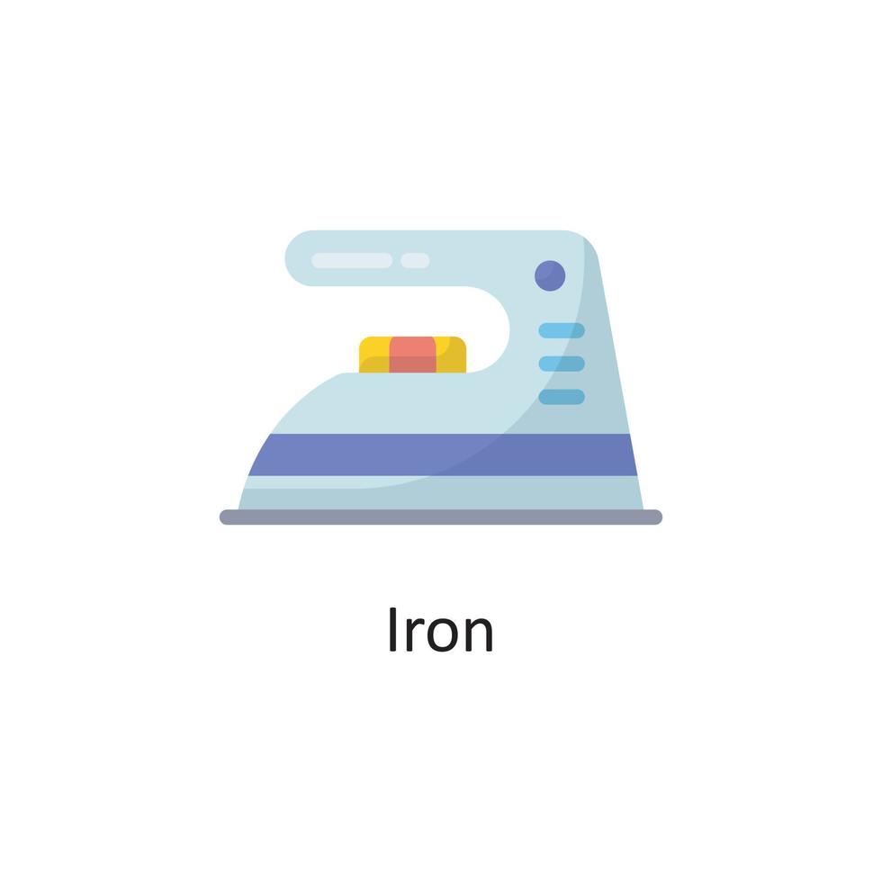 illustration de conception d'icône plate vecteur de fer. symbole d'entretien ménager sur fond blanc fichier eps 10