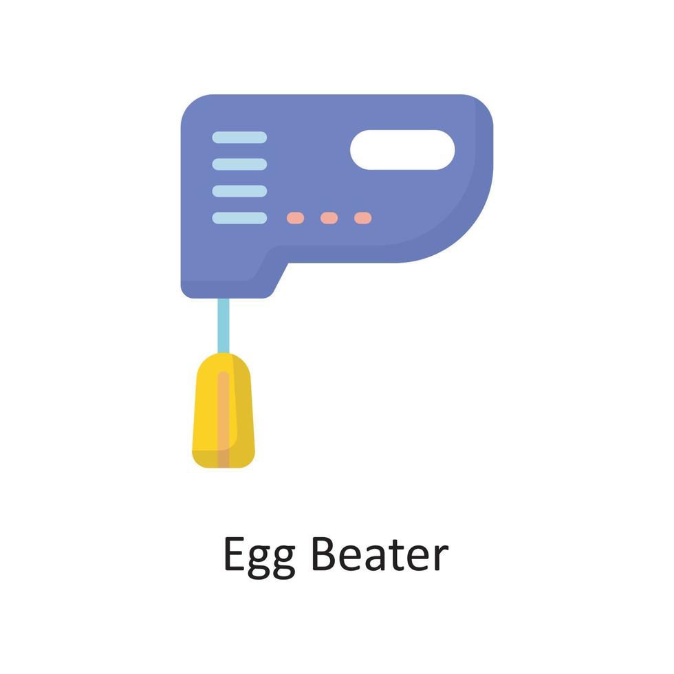 illustration de conception d'icône plate vectorielle de batteur à oeufs. symbole d'entretien ménager sur fond blanc fichier eps 10 vecteur