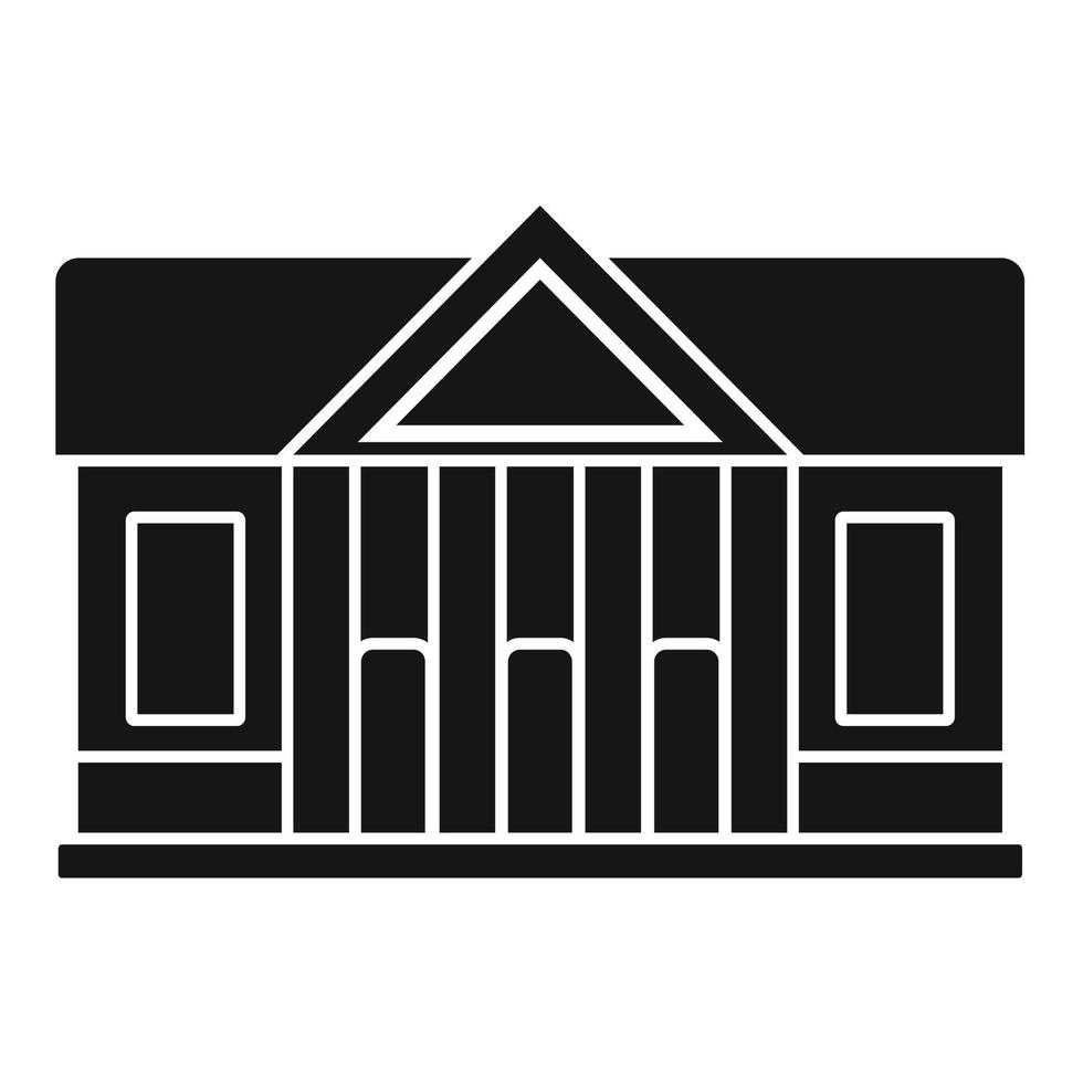 icône de palais de justice de fenêtre, style simple vecteur