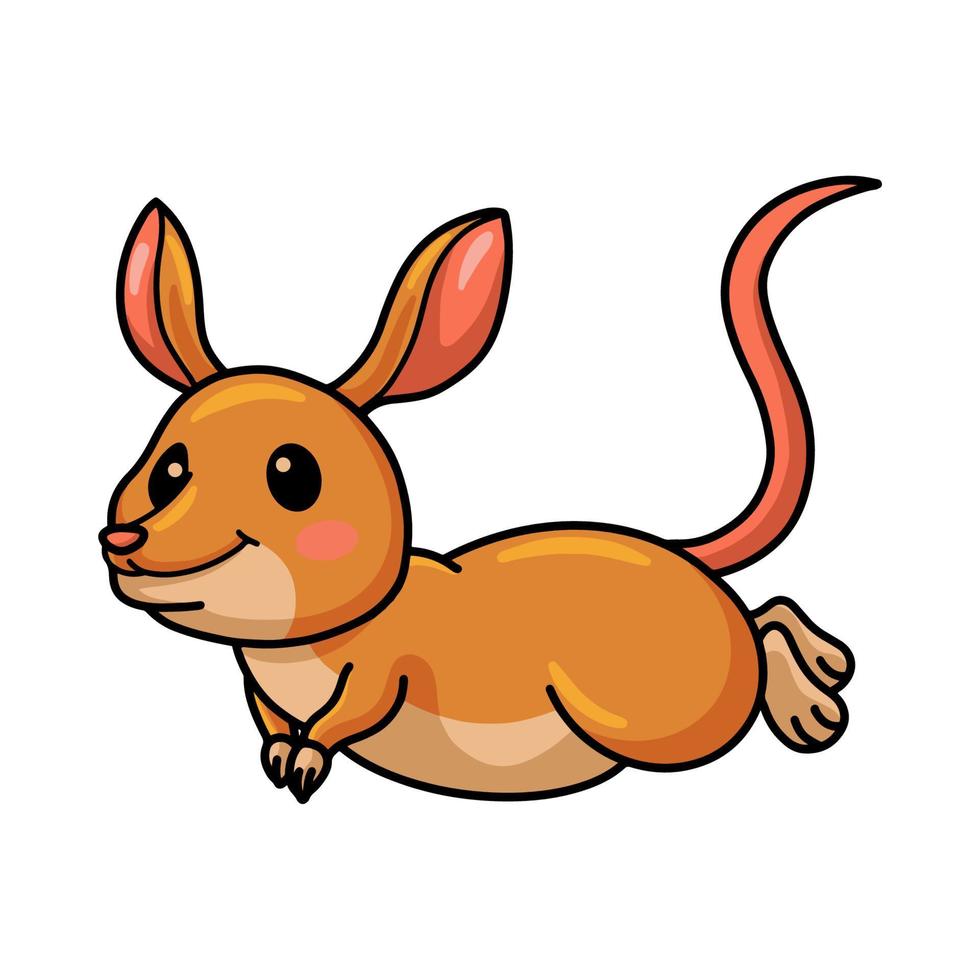 mignon petit personnage de dessin animé bandicoot vecteur