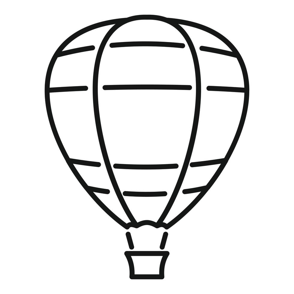 icône de ballon à air nuage, style de contour vecteur