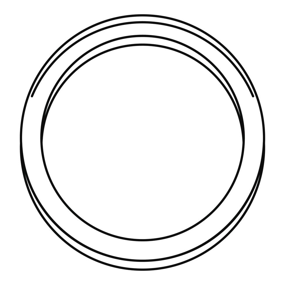 icône d'anneau hormonal, style de contour vecteur