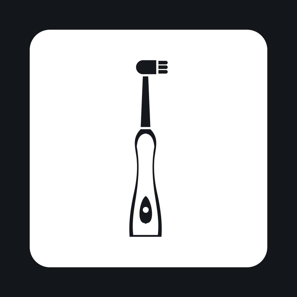 icône de brosse à dents électrique, style simple vecteur