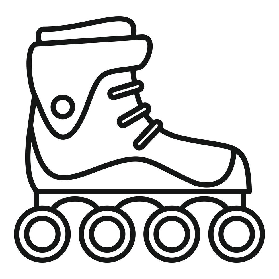 icône de patins à roues alignées freestyle, style de contour vecteur