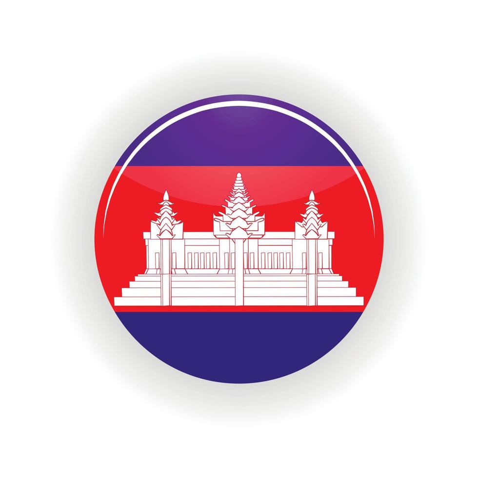 cercle d'icônes cambodge vecteur