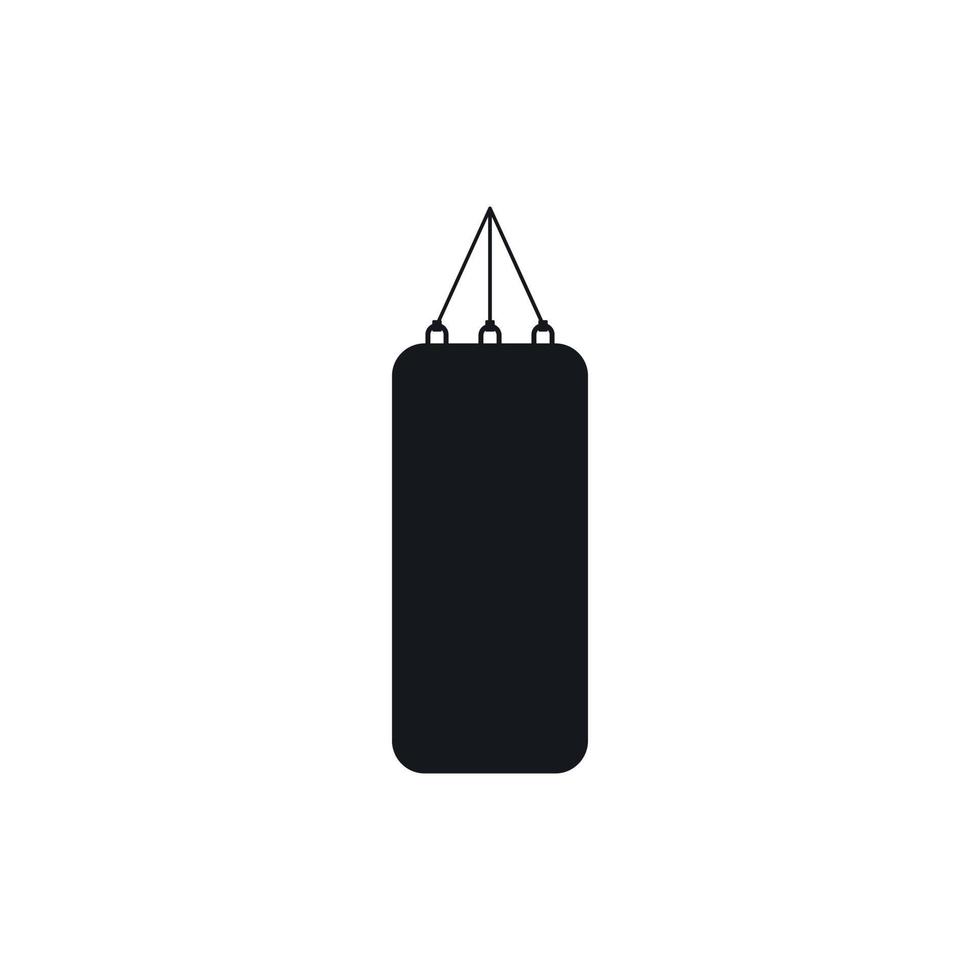 sac de boxe pour icône de boxe, style simple vecteur