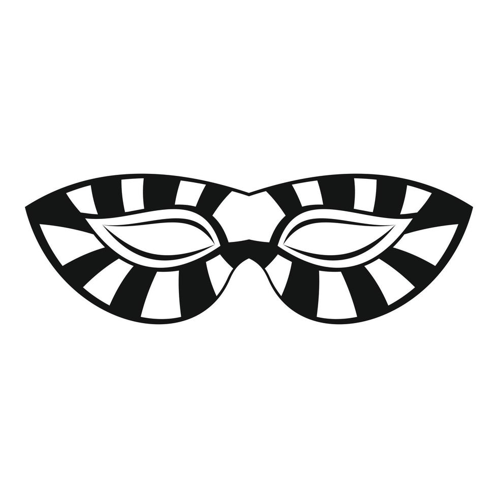 icône de masque de carnaval dépouillé, style simple vecteur