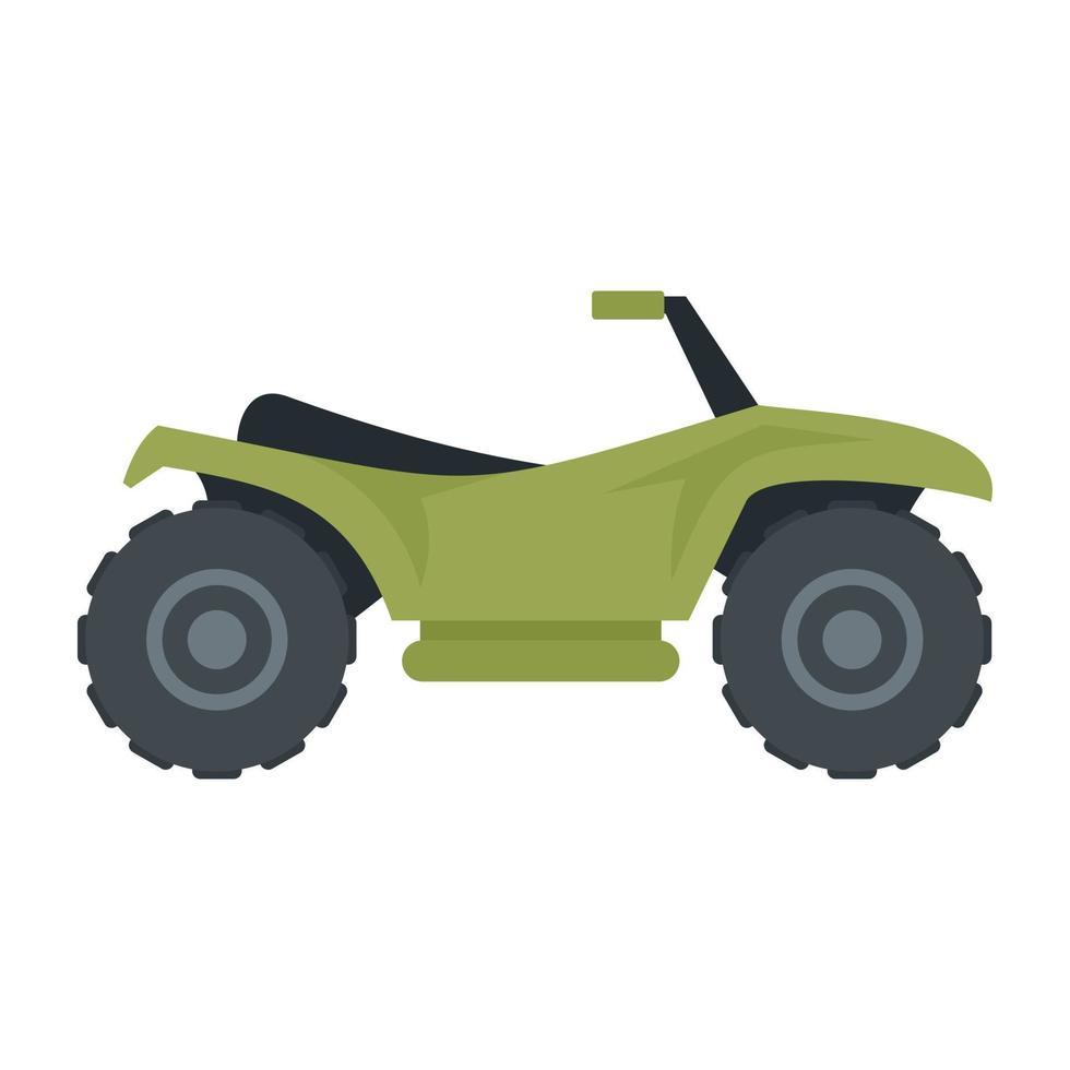 icône de quad de terrain, style plat vecteur