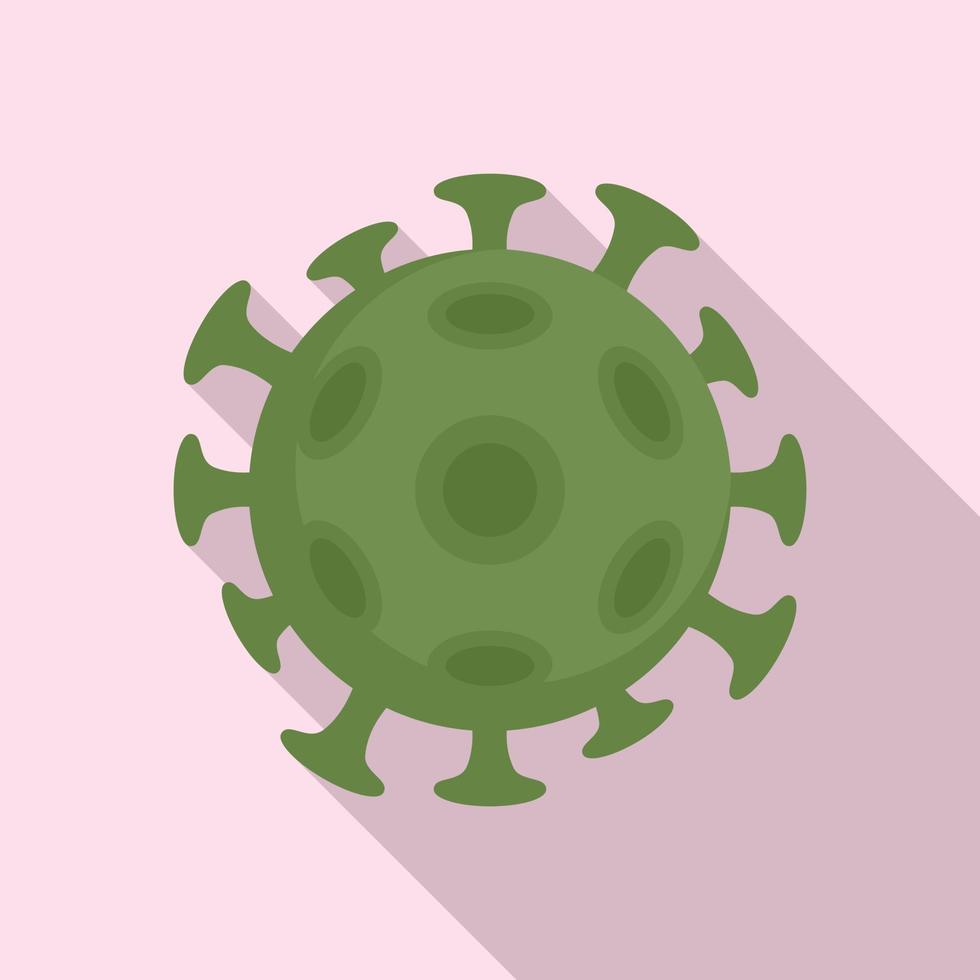 icône de cellule cancéreuse, style plat vecteur
