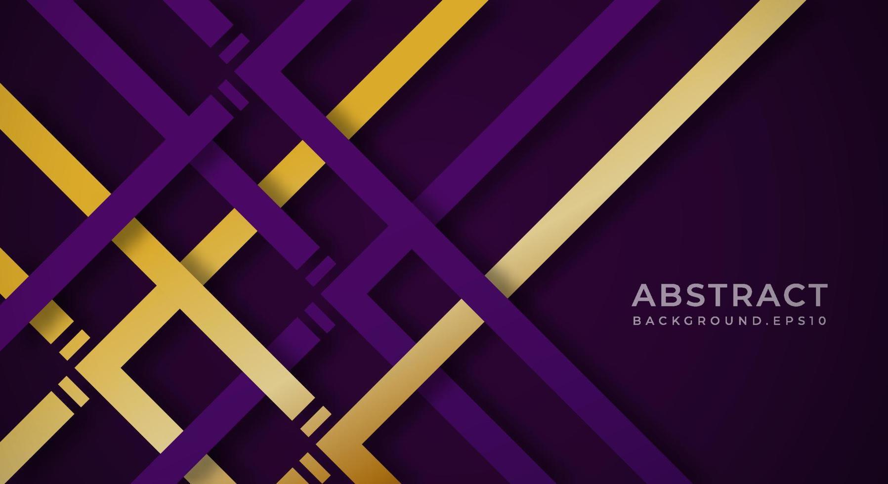 arrière-plan abstrait 3d violet foncé avec des lignes dorées et violettes style papier découpé texturé. utilisable pour la mise en page Web décorative, l'affiche, la bannière, la brochure d'entreprise et la conception de modèles de séminaire vecteur