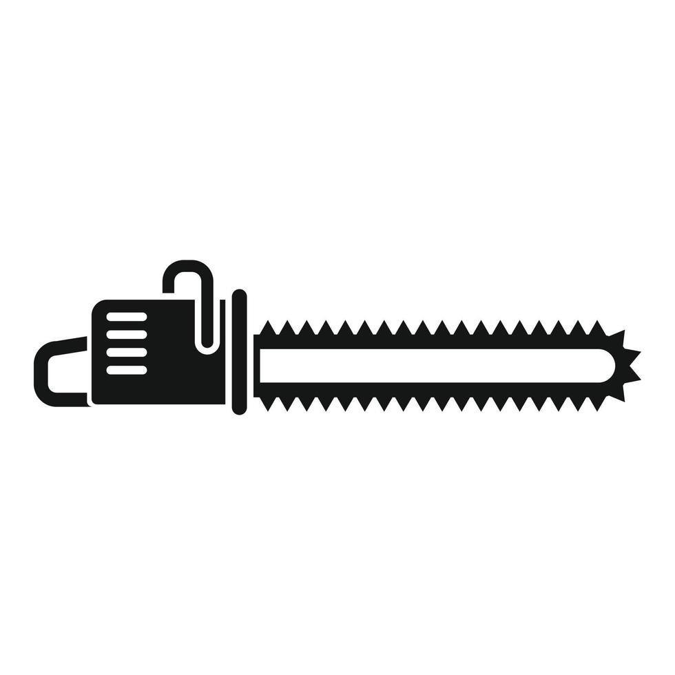 icône de scie à chaîne, style simple vecteur