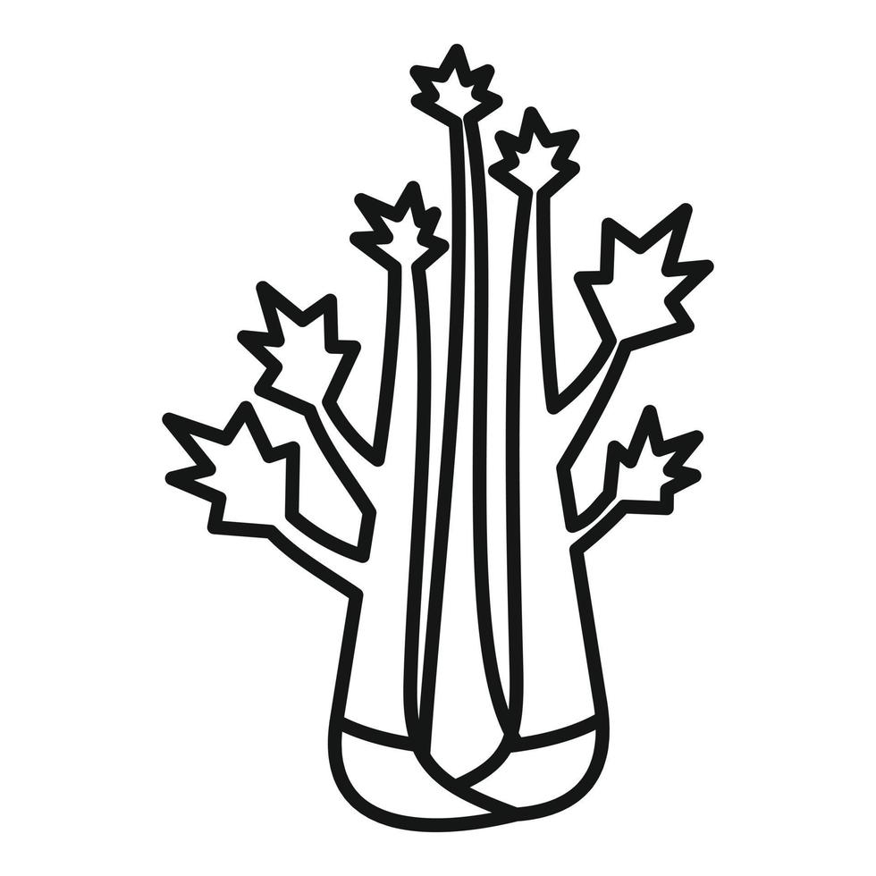 icône de céleri aux légumes, style de contour vecteur