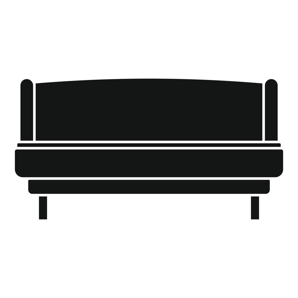 icône de canapé fort, style simple vecteur