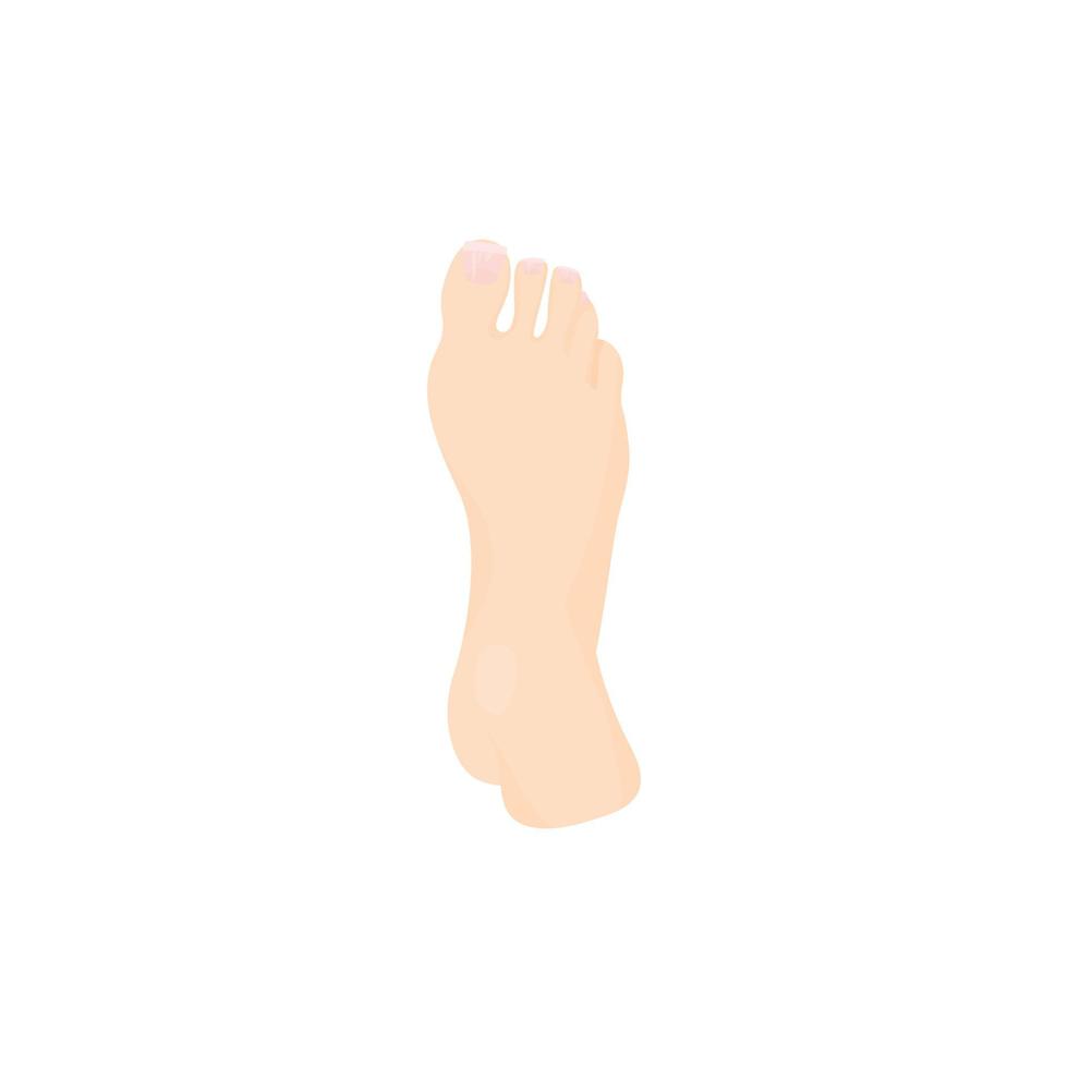 icône de pied humain, style cartoon vecteur