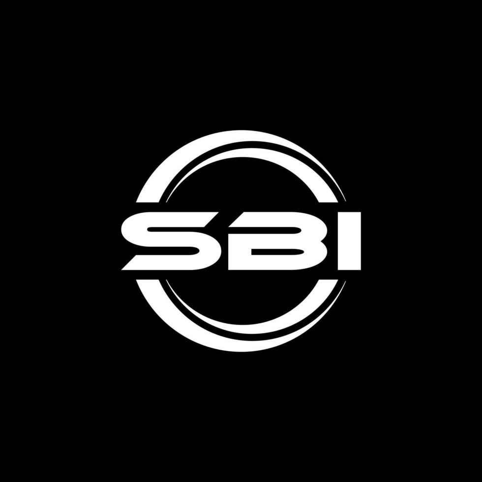 création de logo de lettre sbi en illustration. logo vectoriel, dessins de calligraphie pour logo, affiche, invitation, etc. vecteur