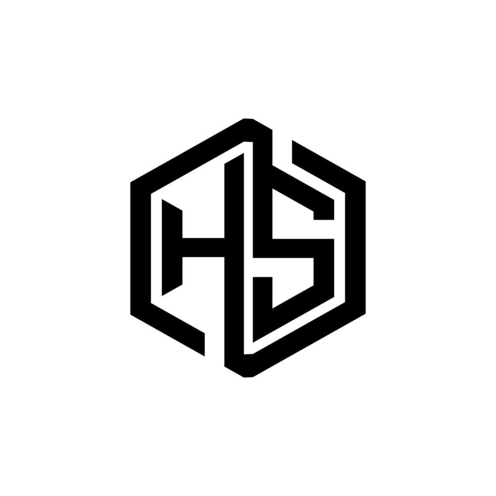 création de logo de lettre hs en illustration. logo vectoriel, dessins de calligraphie pour logo, affiche, invitation, etc. vecteur