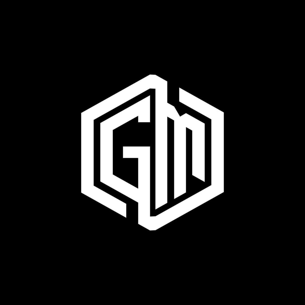création de logo de lettre gm en illustration. logo vectoriel, dessins de calligraphie pour logo, affiche, invitation, etc. vecteur