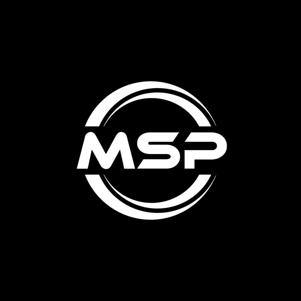 création de logo de lettre msp en illustration. logo vectoriel, dessins de calligraphie pour logo, affiche, invitation, etc. vecteur