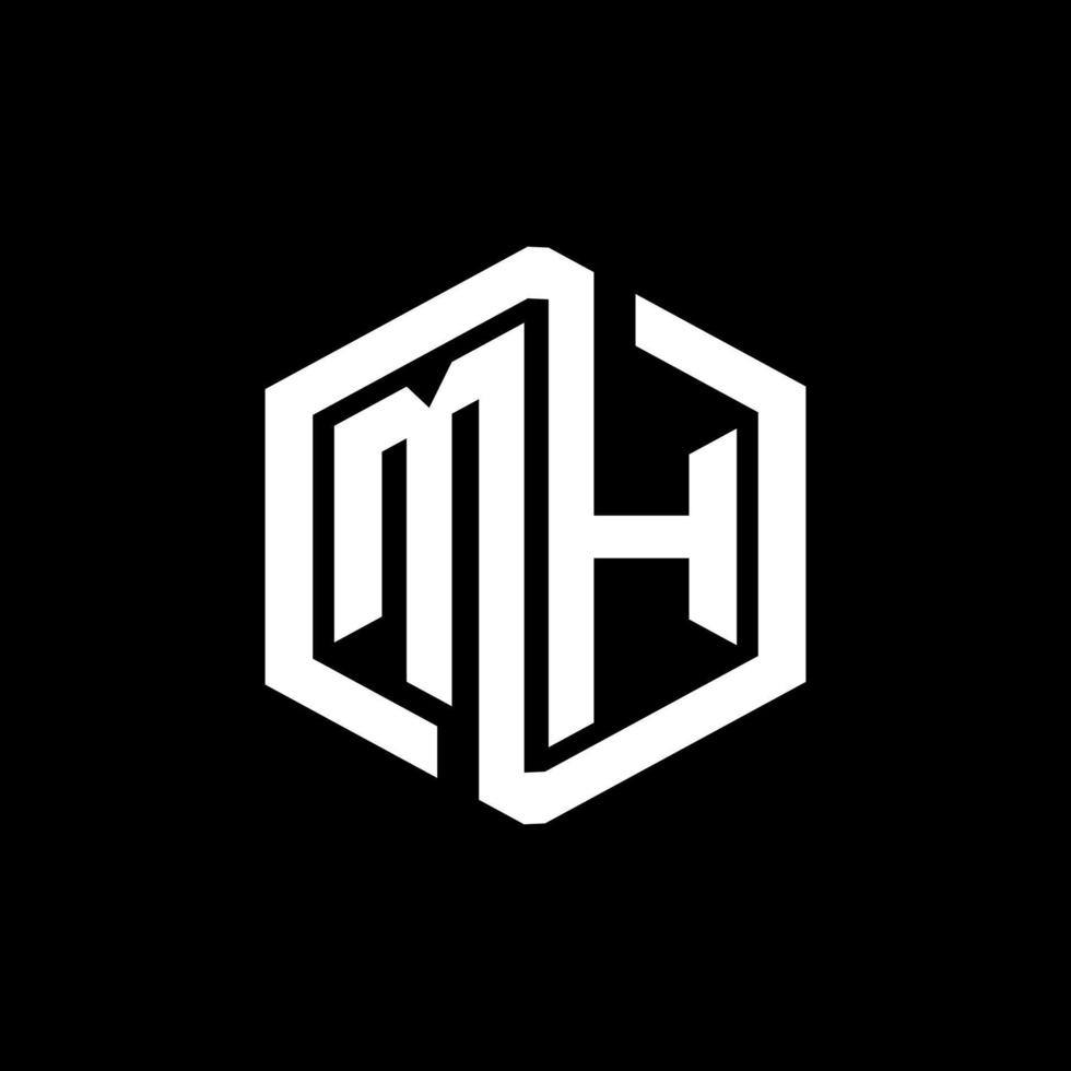 création de logo de lettre mh en illustration. logo vectoriel, dessins de calligraphie pour logo, affiche, invitation, etc. vecteur