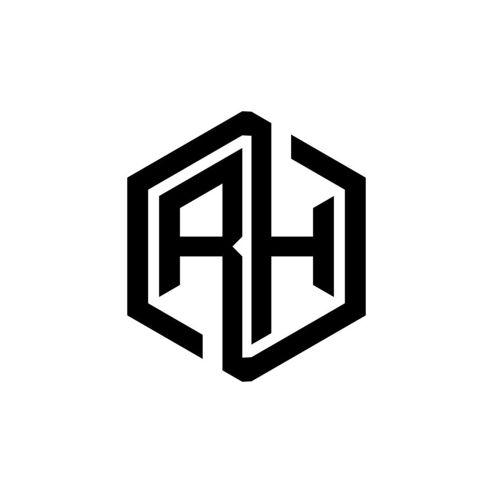 création de logo de lettre rh en illustration. logo vectoriel, dessins de calligraphie pour logo, affiche, invitation, etc. vecteur