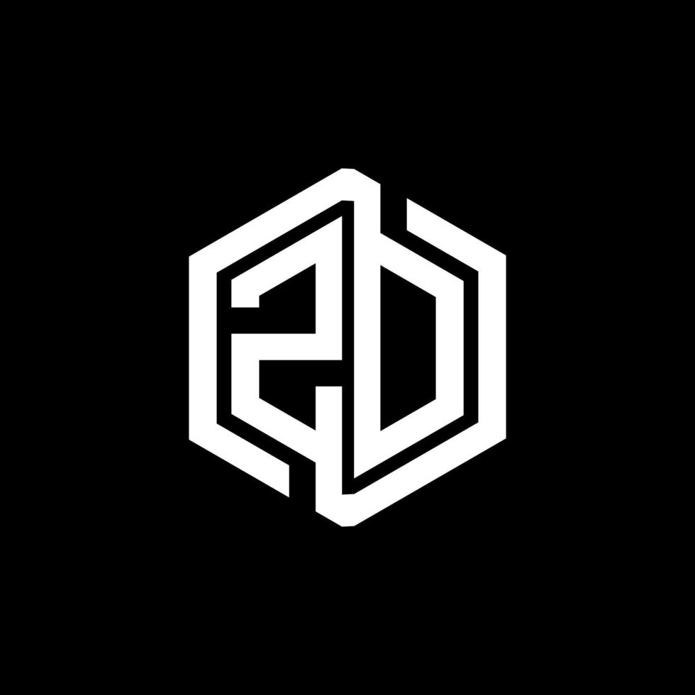 création de logo de lettre zd en illustration. logo vectoriel, dessins de calligraphie pour logo, affiche, invitation, etc. vecteur
