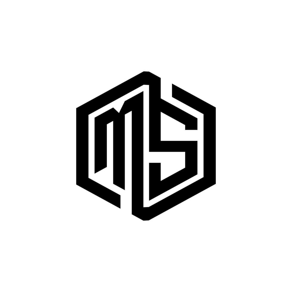 création de logo de lettre ms en illustration. logo vectoriel, dessins de calligraphie pour logo, affiche, invitation, etc. vecteur