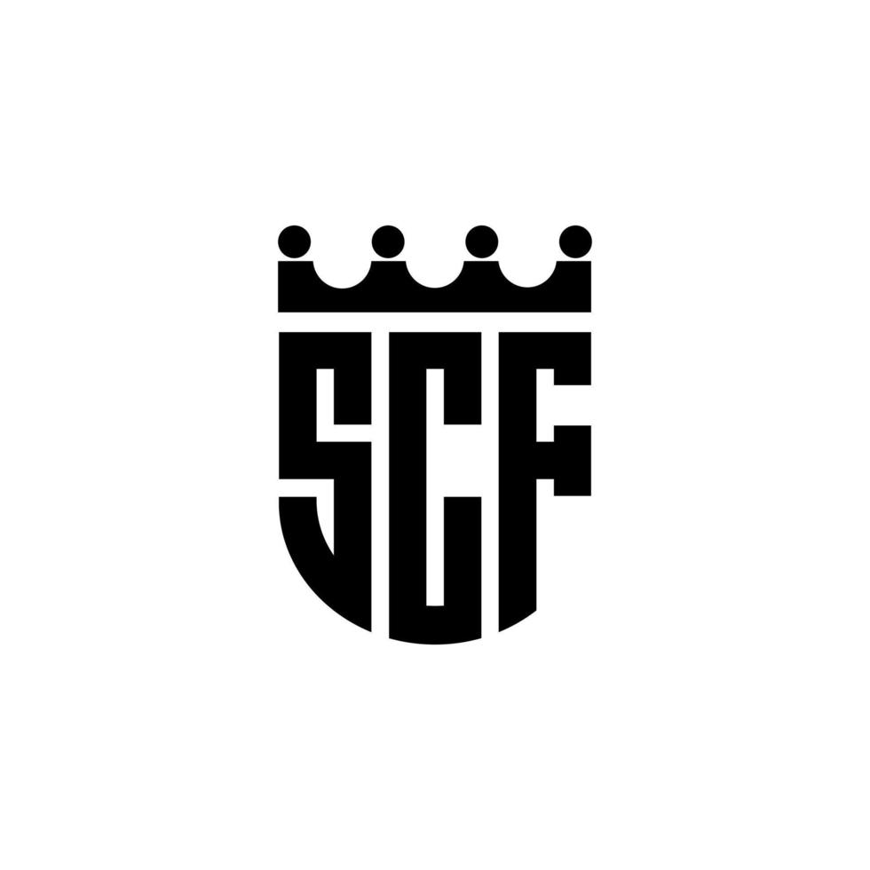 création de logo de lettre scf en illustration. logo vectoriel, dessins de calligraphie pour logo, affiche, invitation, etc. vecteur