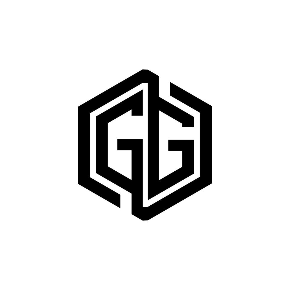 création de logo de lettre gg dans l'illustration. logo vectoriel, dessins de calligraphie pour logo, affiche, invitation, etc. vecteur