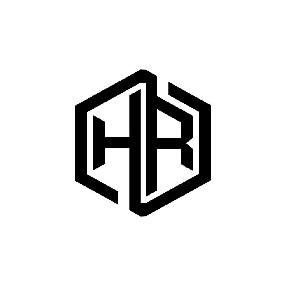 création de logo de lettre hr en illustration. logo vectoriel, dessins de calligraphie pour logo, affiche, invitation, etc. vecteur