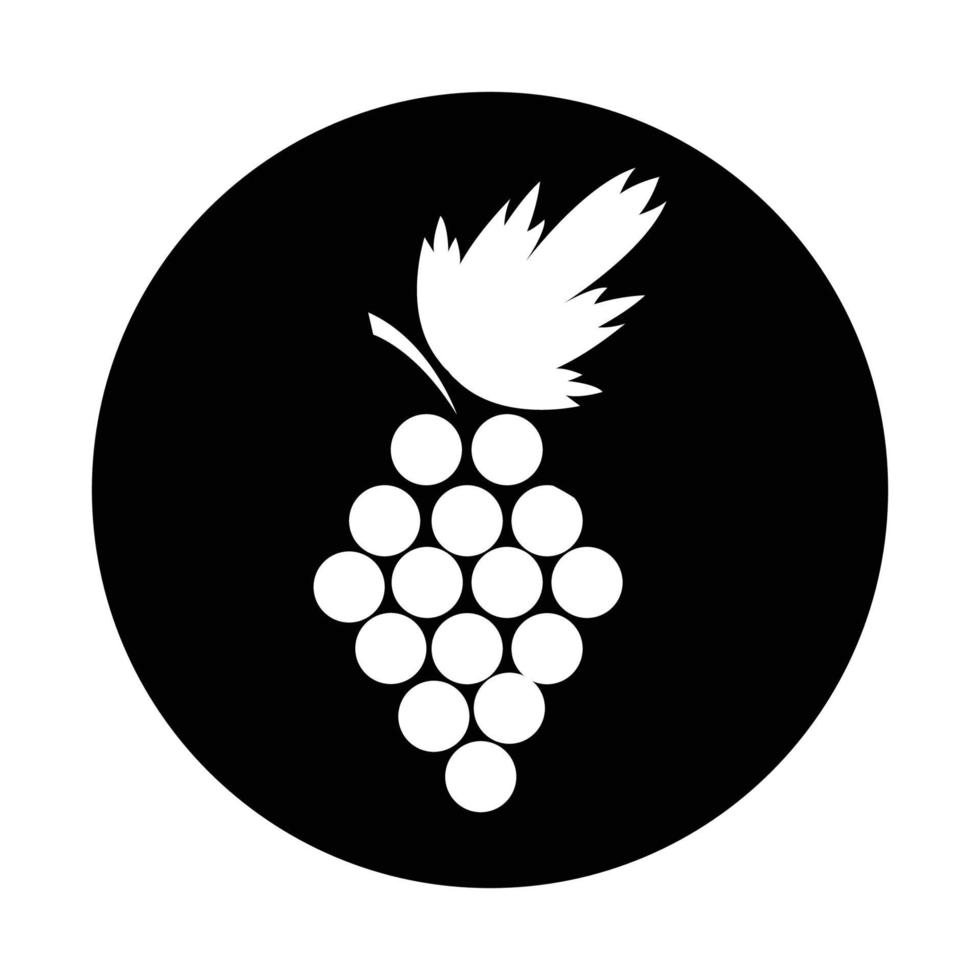 vecteur de logo de raisin