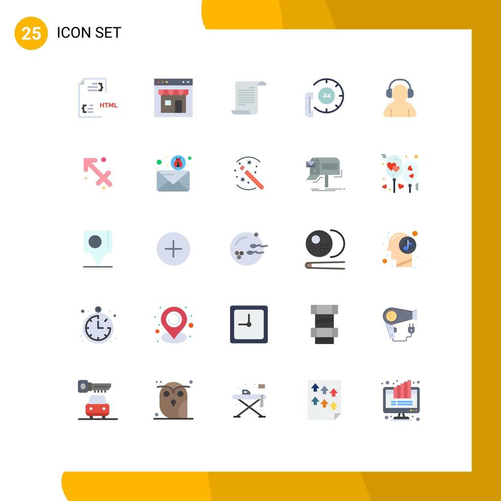 ensemble de 25 symboles d'icônes d'interface utilisateur modernes signes pour la page du centre de contact appel éléments de conception vectoriels modifiables américains vecteur
