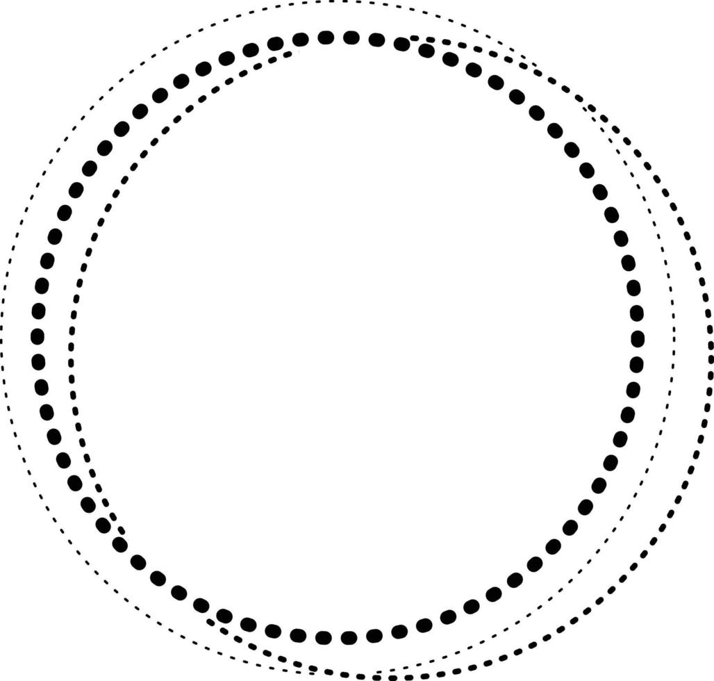 cadre circulaire pointillé adapté aux travaux graphiques, aux modèles et aux images clipart vecteur