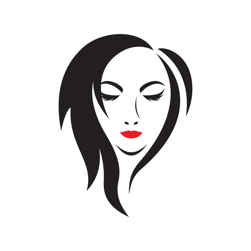 logo de coiffure et de salon de beauté vecteur