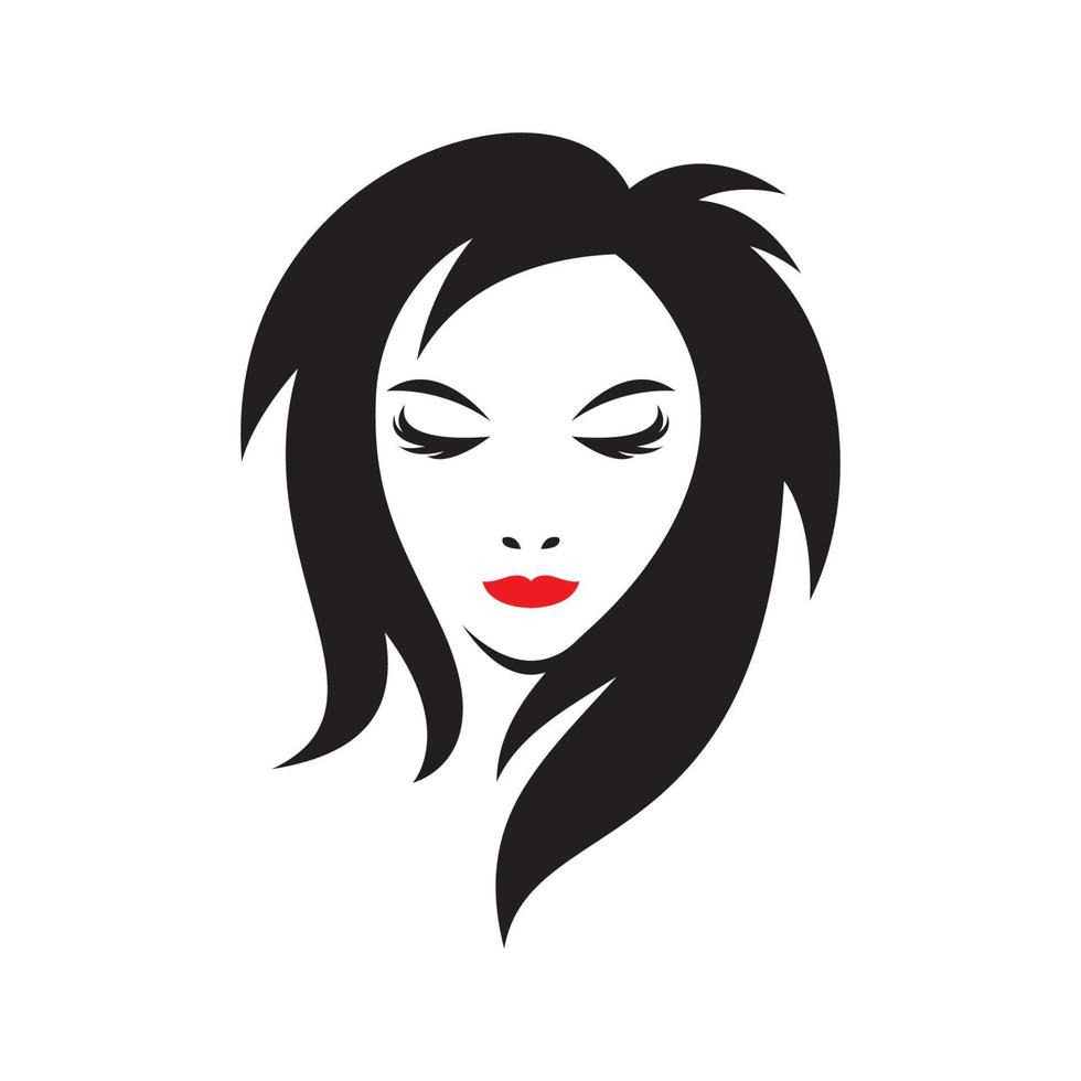 logo de coiffure et de salon de beauté vecteur