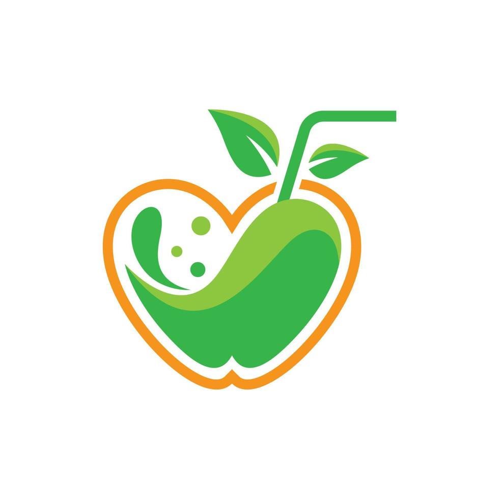 illustration d'images de logo de jus de fruits frais vecteur