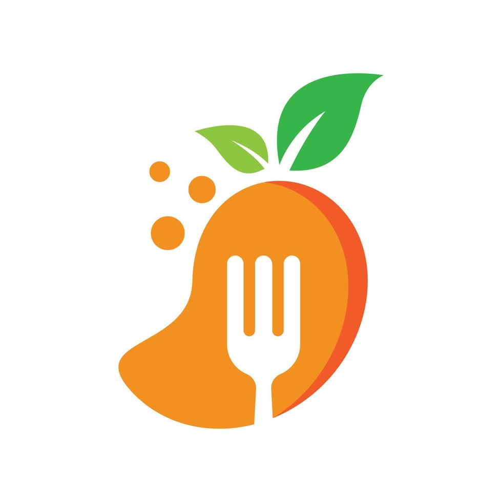 illustration d'images de logo de mangue fraîche vecteur