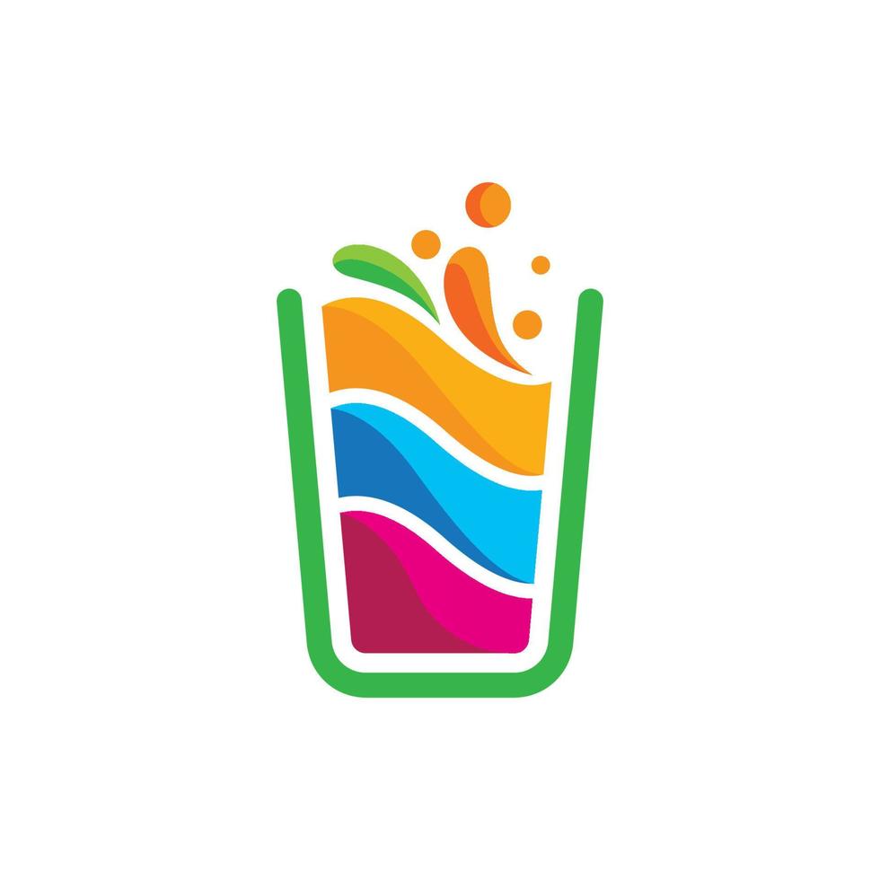 illustration d'images de logo de jus de fruits frais vecteur