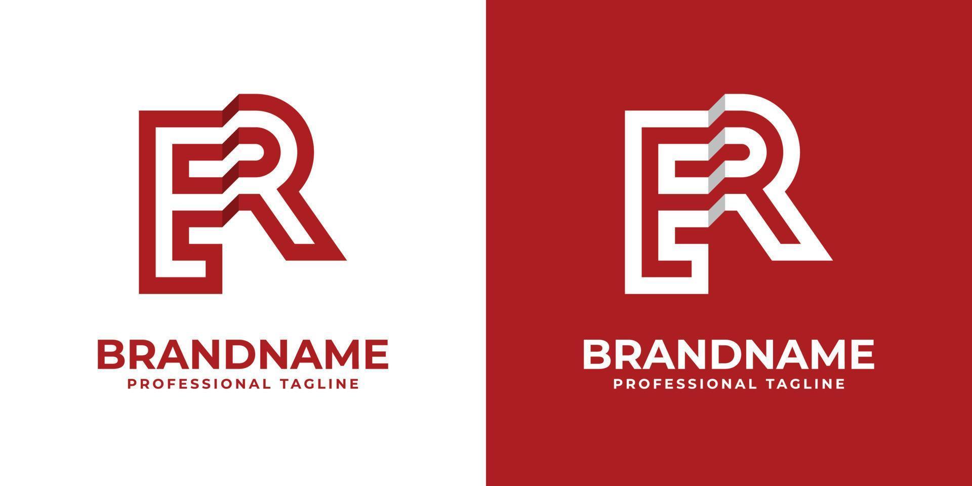 logo lettre er moderne, adapté à toute entreprise ou identité avec les initiales er re. vecteur