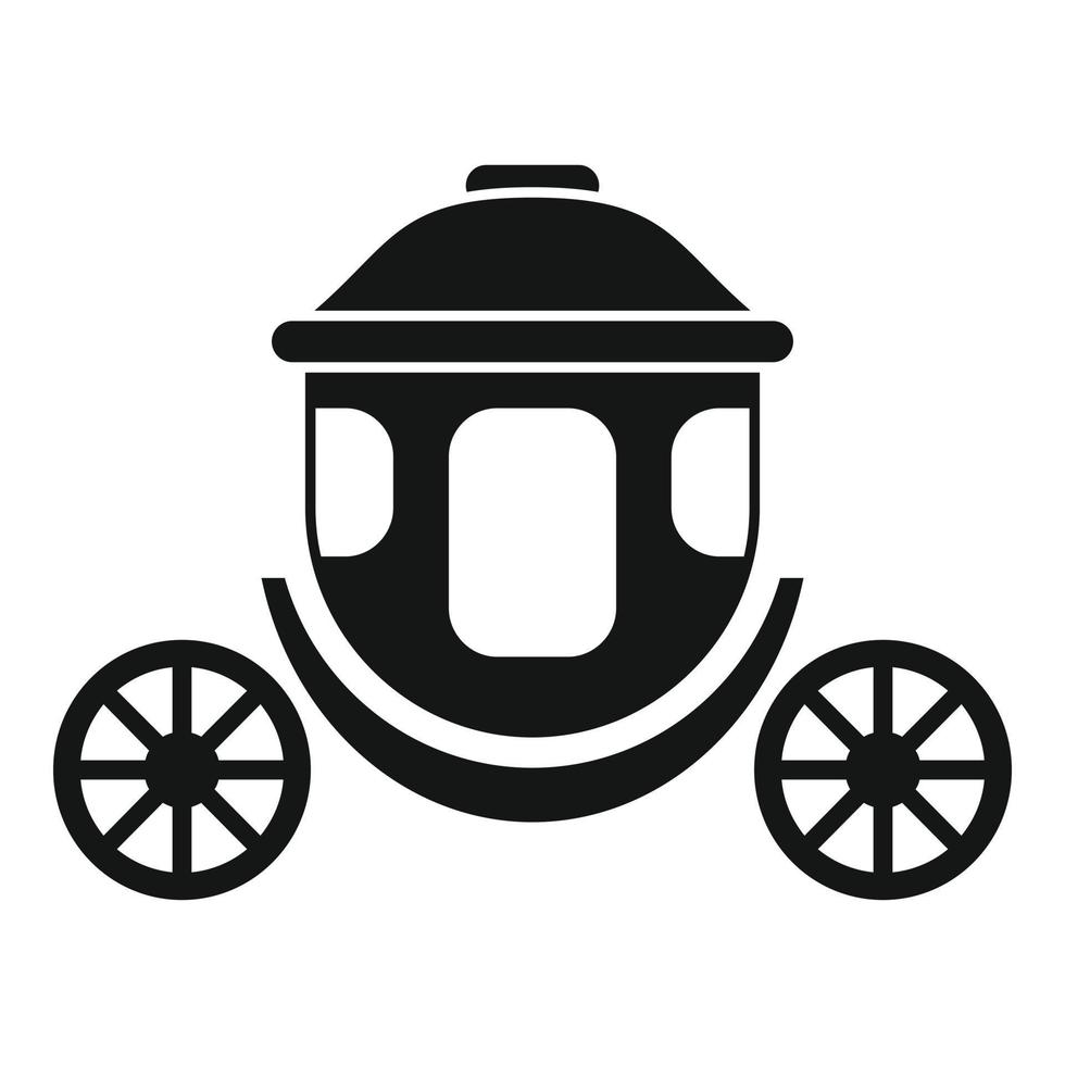 icône de chariot coupé, style simple vecteur